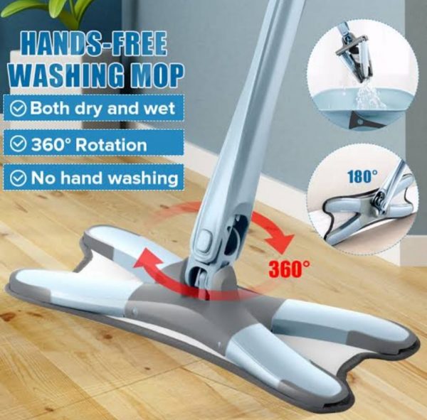 X Shape Microfiber Mop With 360 Rotating Head Getit pakistan (1)